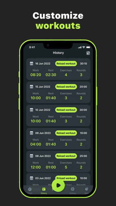 Tangkapan skrin Interval Timer • HIIT & Tabata
