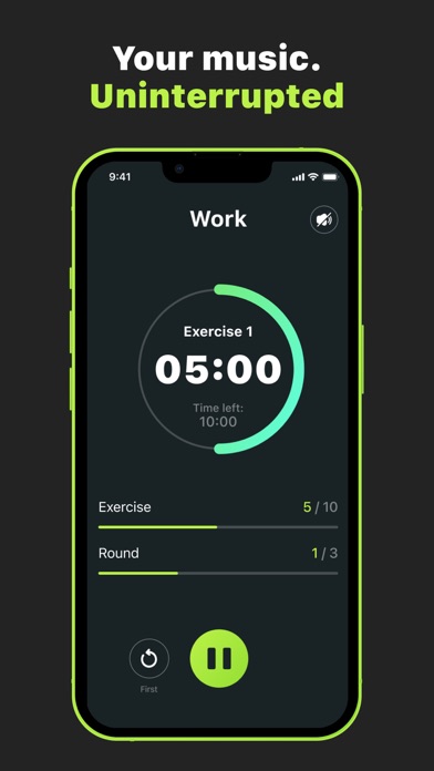 Tangkapan skrin Interval Timer • HIIT & Tabata