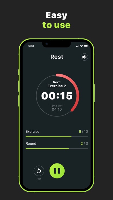 Tangkapan skrin Interval Timer • HIIT & Tabata
