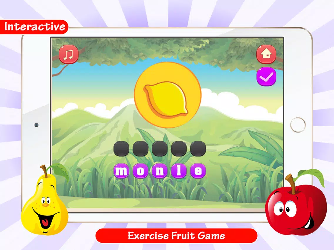 Fruit Spelling Words And Vocabulary For Kids iPad Screenshots