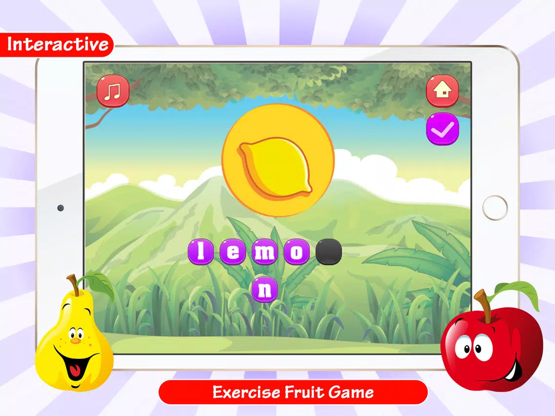 Fruit Spelling Words And Vocabulary For Kids iPad Screenshots