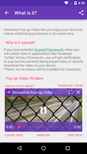 Awesome Pop-up Video Screenshots