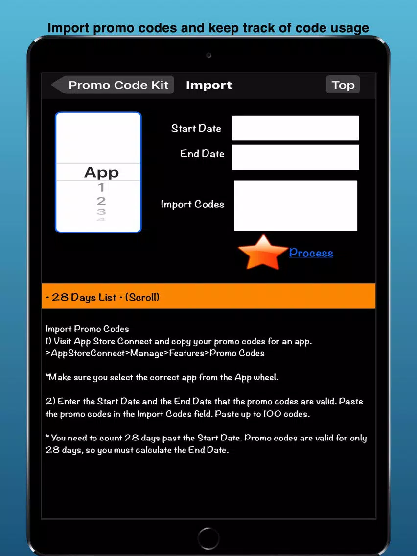 Promo Code Kit iPad Screenshots