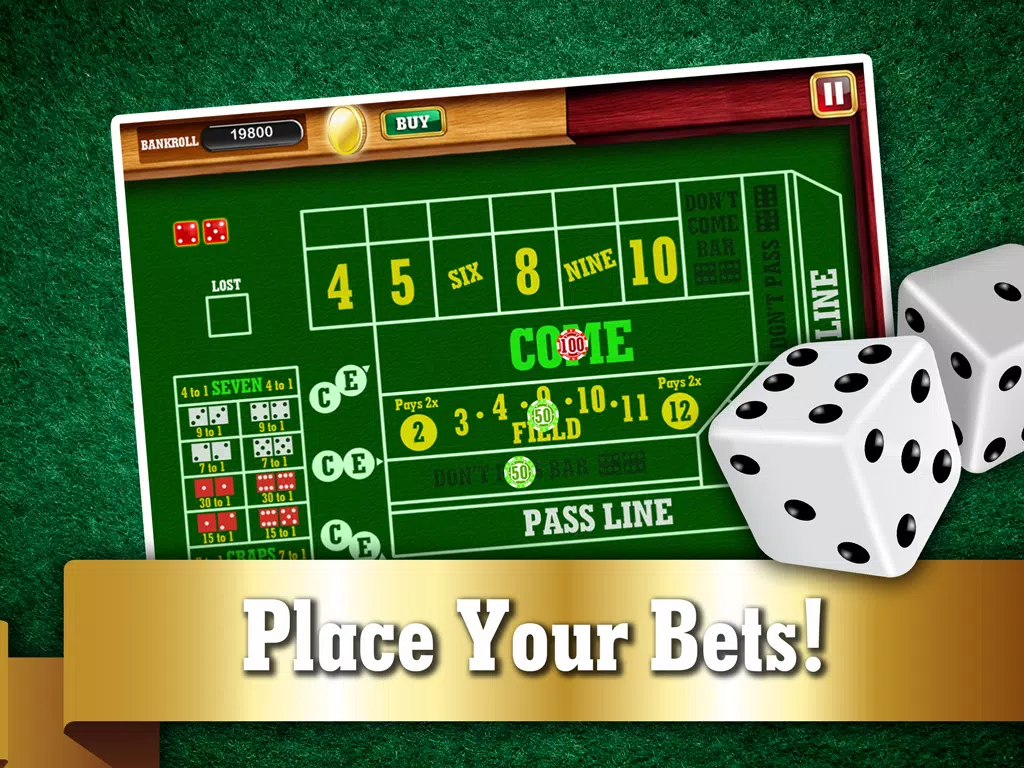 Monte Carlo Craps FREE - Addicting Gambler's Casino Table Dice Game iPad Screenshots