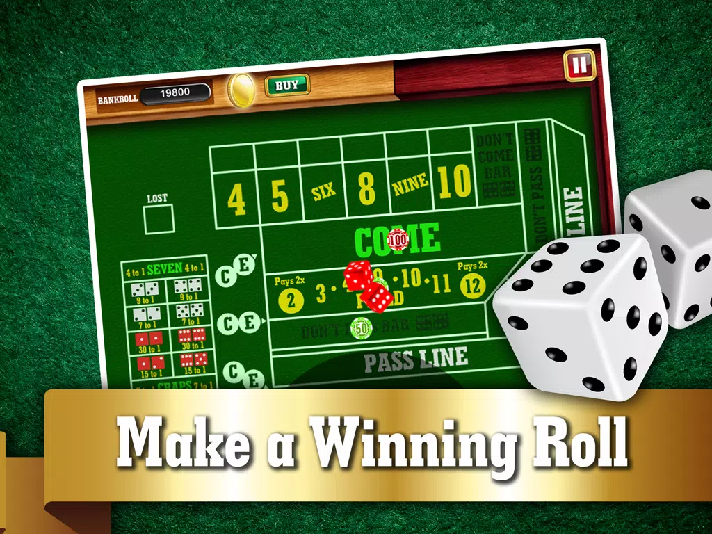 Monte Carlo Craps FREE - Addicting Gambler's Casino Table Dice Game iPad Screenshots