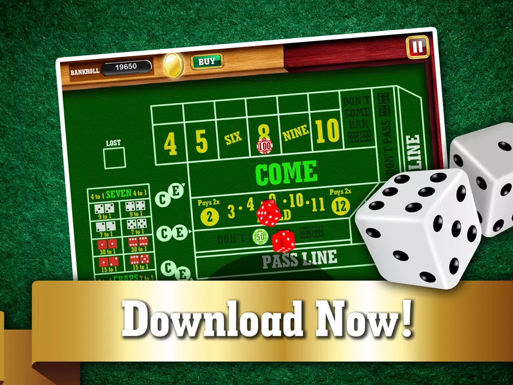 Monte Carlo Craps FREE - Addicting Gambler's Casino Table Dice Game iPad Screenshots