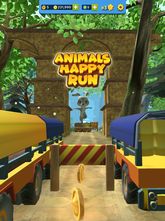Скриншоты Animals Happy Run 3D Kids Game iPad 