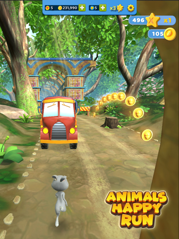 Скриншоты Animals Happy Run 3D Kids Game iPad 