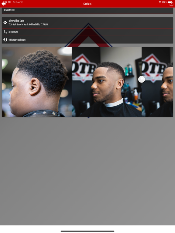 DTB Barber Studio iPad Screenshots