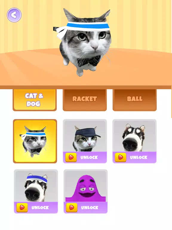 Tangkapan skrin Dog & Cat Tennis iPad 