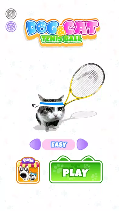Tangkapan skrin Dog & Cat Tennis