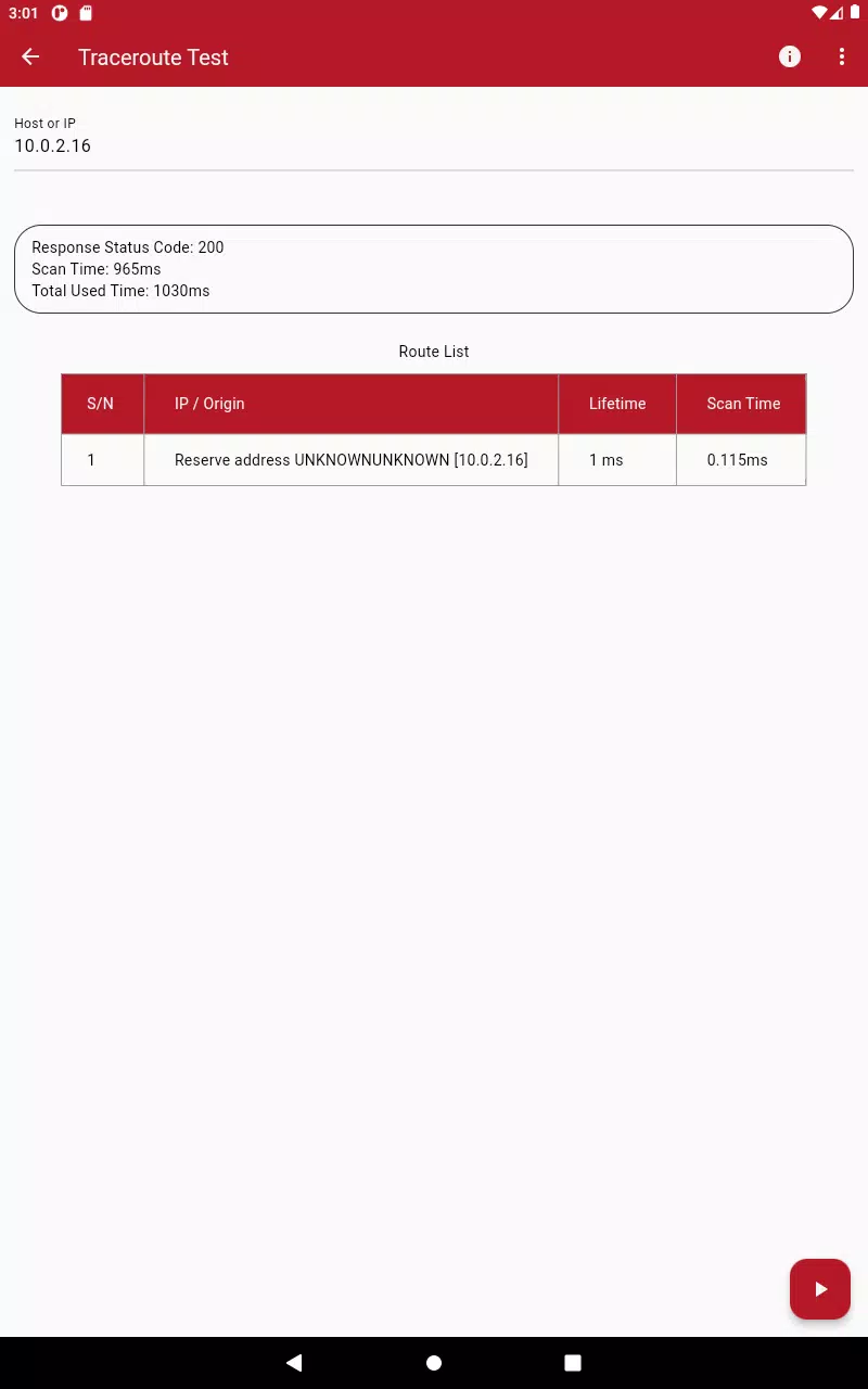Screenshot di Network Tools