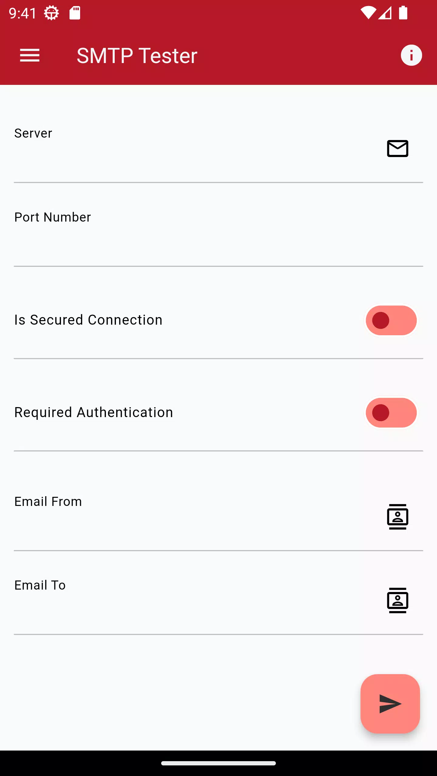 SMTP Tester Screenshots