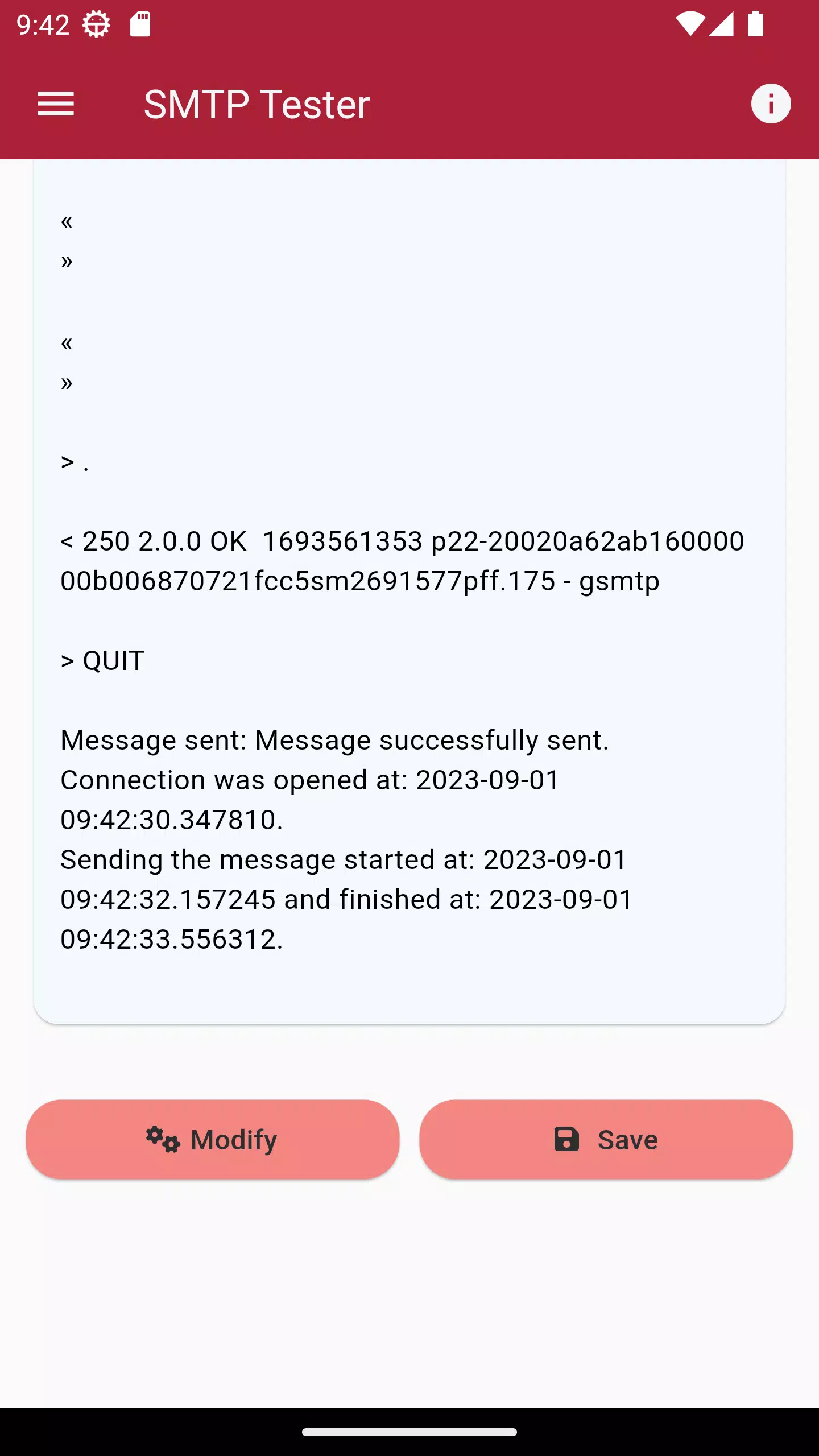 SMTP Tester Screenshots