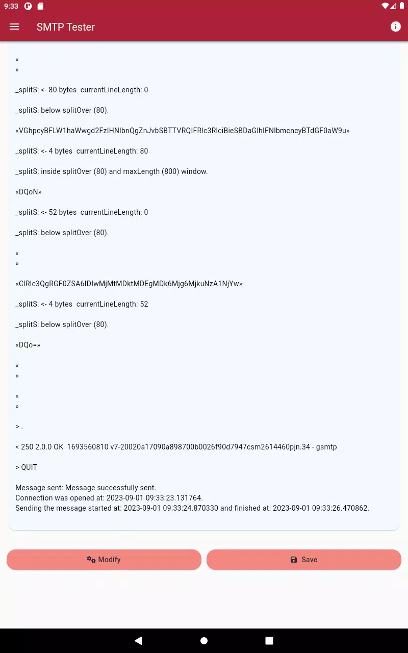 SMTP Tester Screenshots
