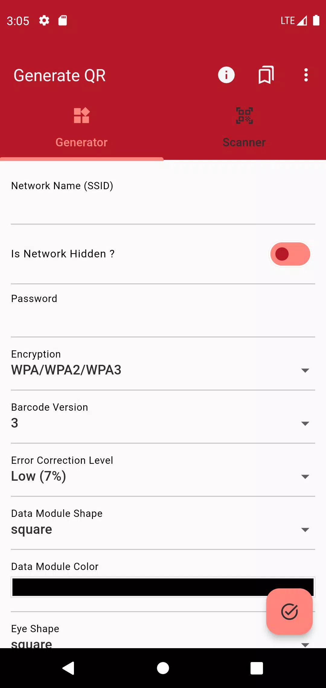 WiFi QR Code Generator Screenshots
