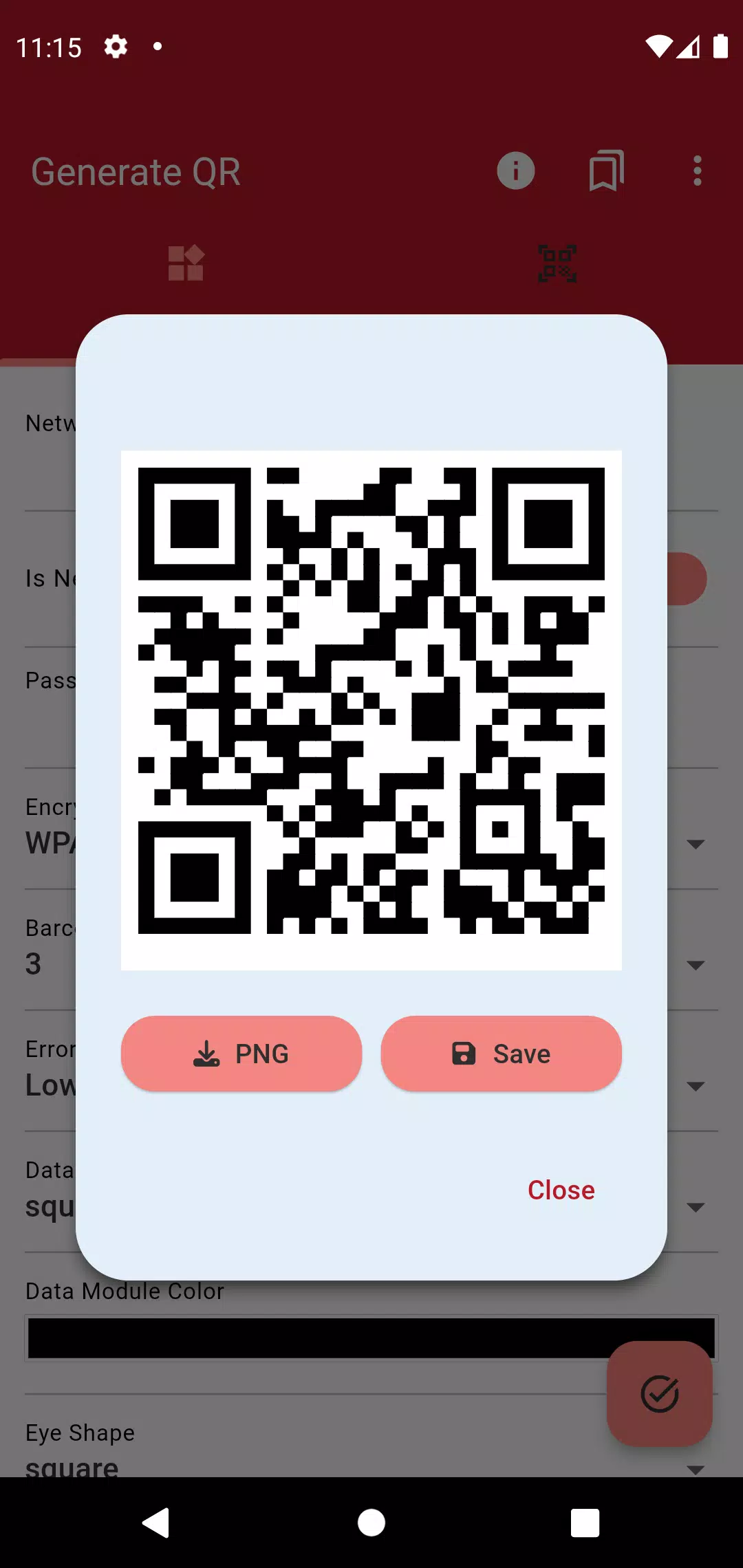 WiFi QR Code Generator Screenshots
