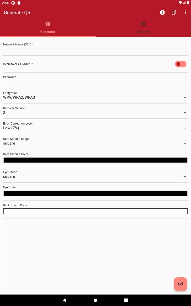 WiFi QR Code Generator Screenshots