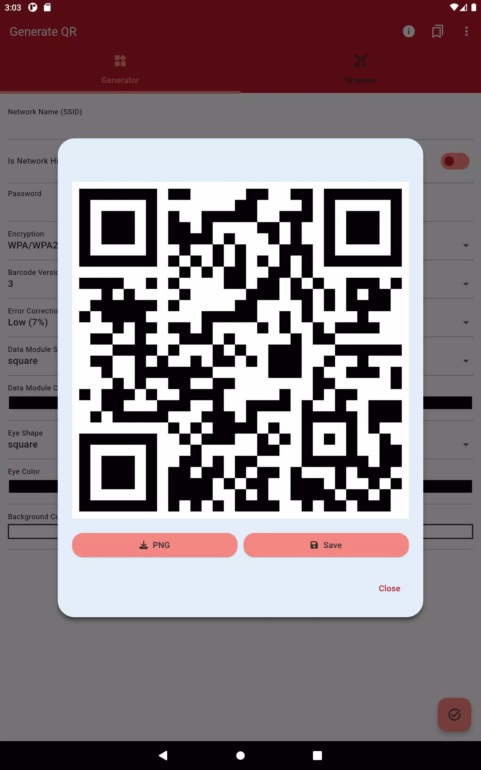 WiFi QR Code Generator Screenshots