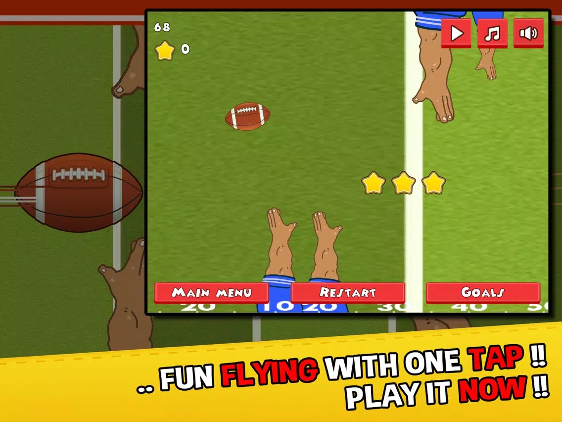 Fly Super American Football - Tap for high scores iPad  Screenshots