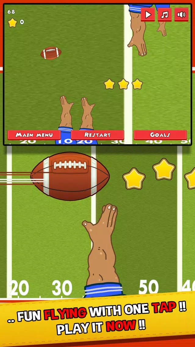 Fly Super American Football - Tap for high scores Screenshots