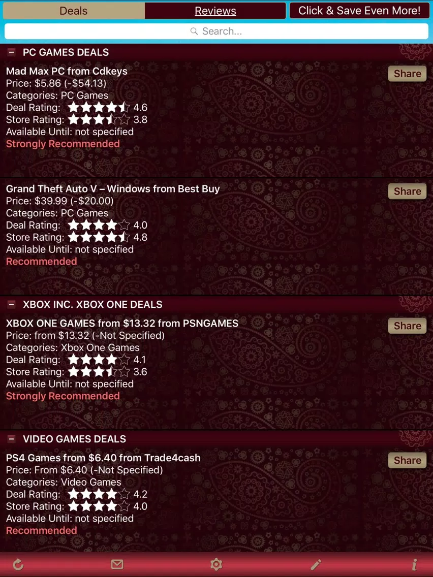 Game Deals & Game Store Reviews iPad Screenshots
