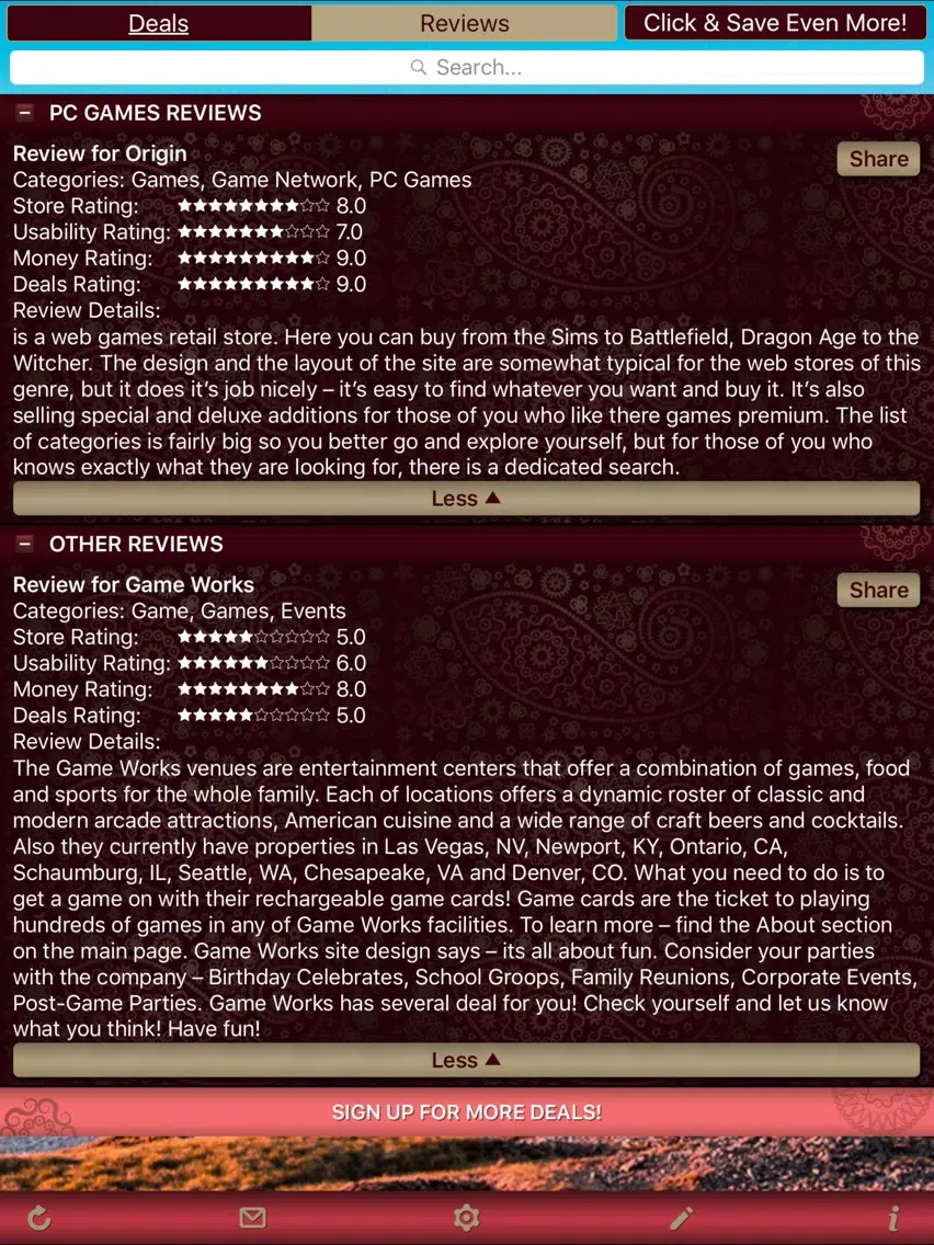 Game Deals & Game Store Reviews iPad Screenshots