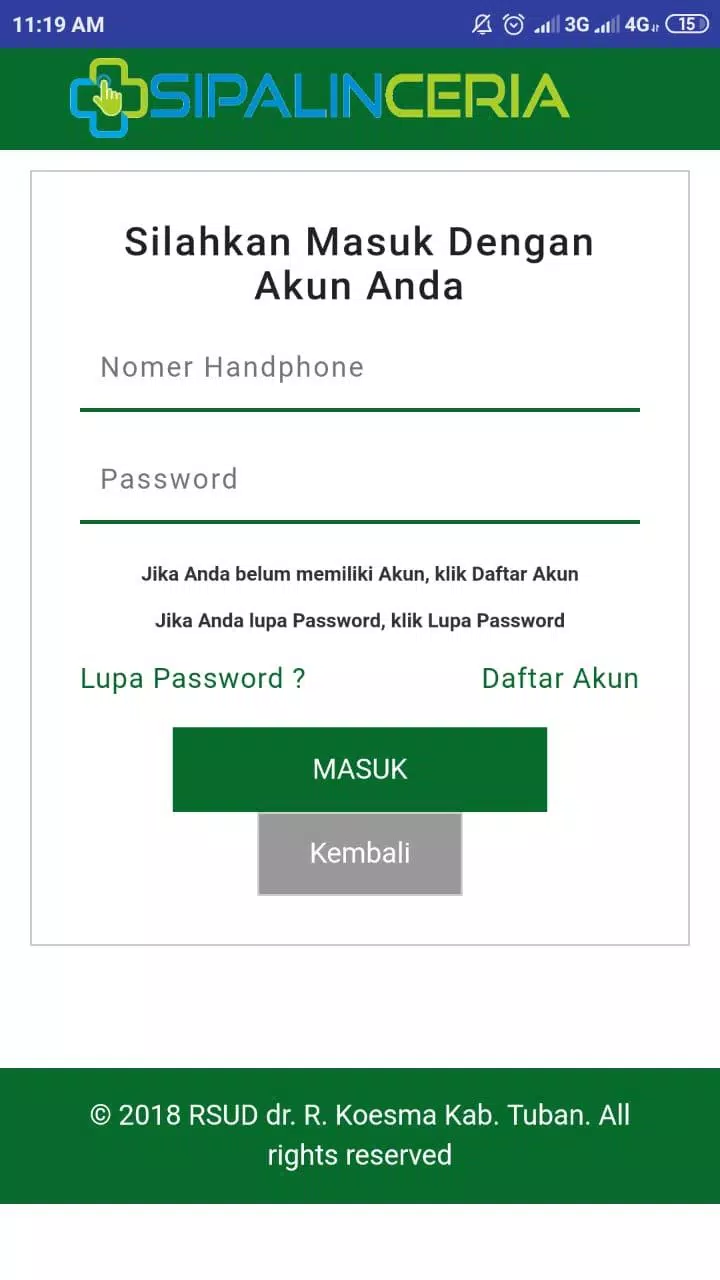 Zrzuty ekranu SIPALIN CERIA KOESMAPLUS - RSU