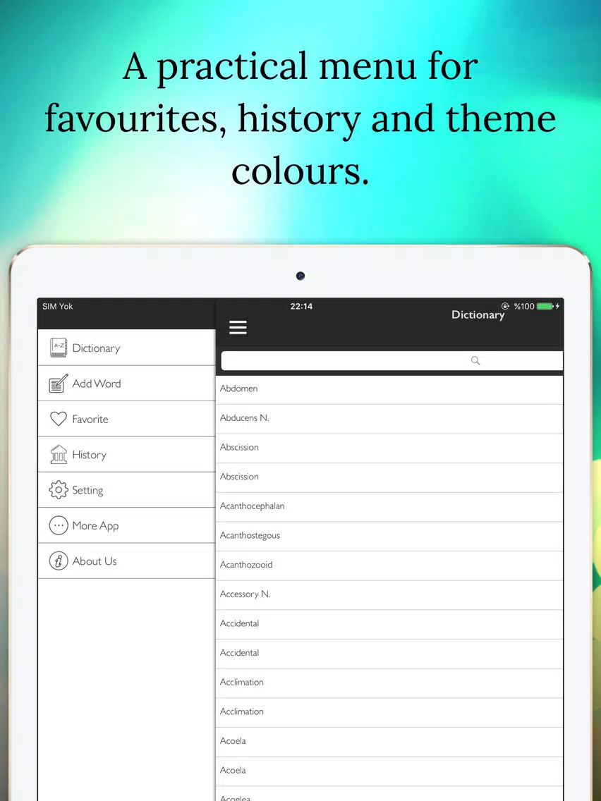 Zoology Dictionary Offline iPad Screenshots