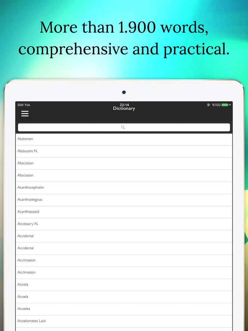 Zoology Dictionary Offline iPad Screenshots