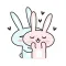Cute bunny couple