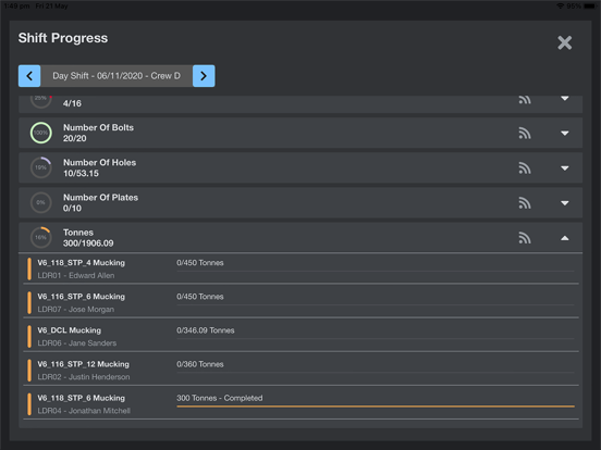 Deswik.Operator iPad Screenshots
