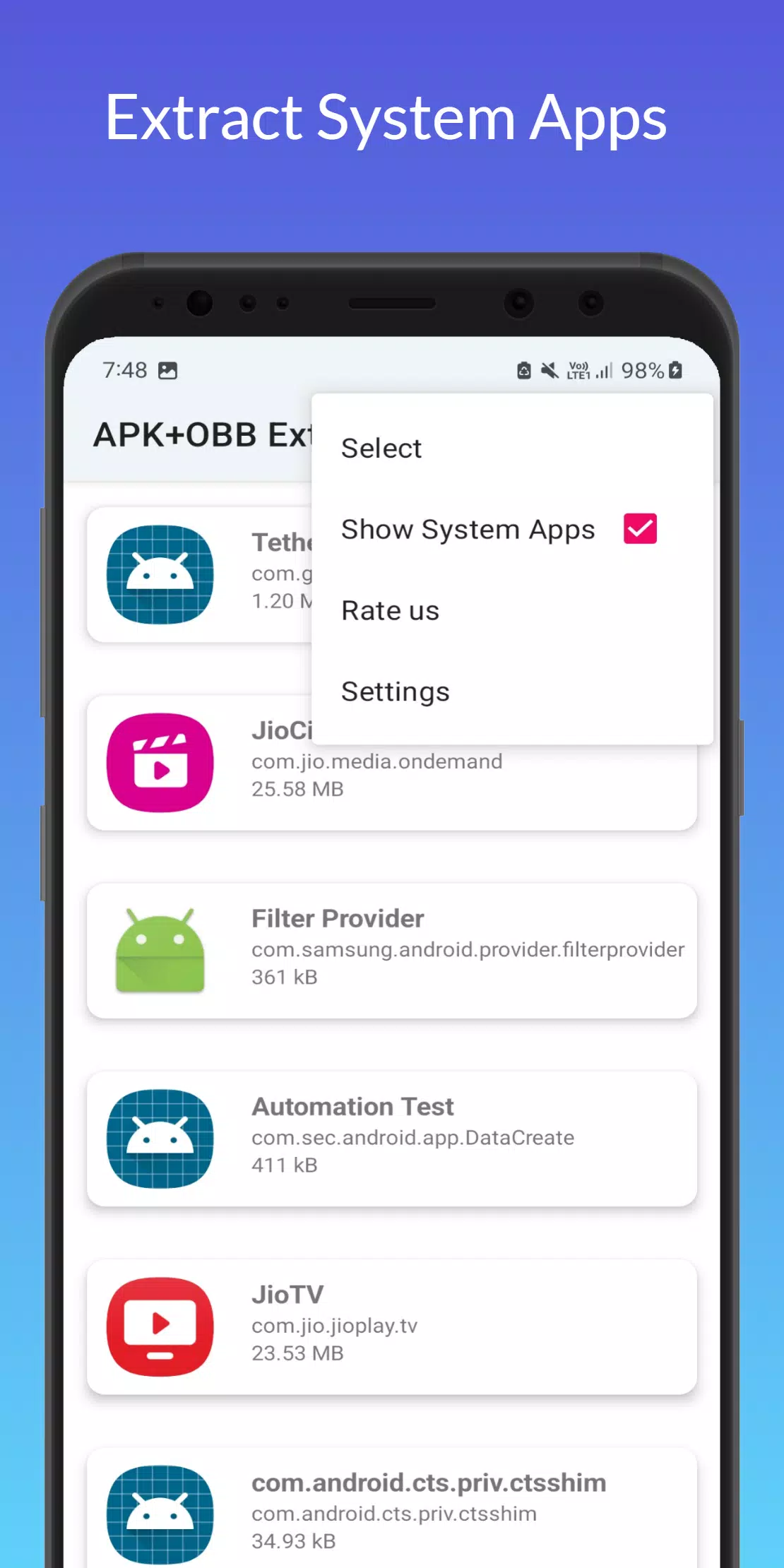 APK+OBB Extractor Screenshots