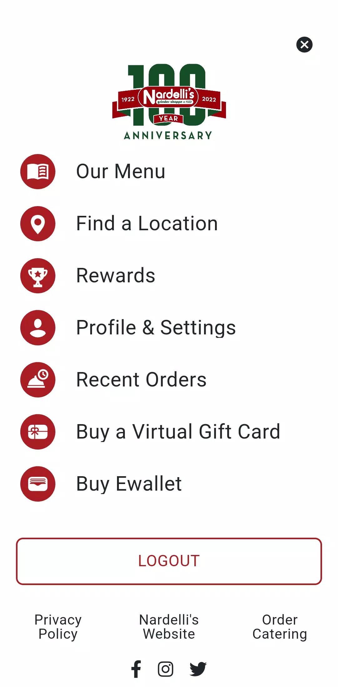 Nardelli's Online Ordering Screenshots