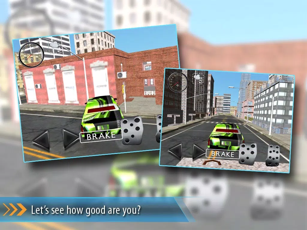 Tangkapan skrin Precision 3D Car Parking-Street Parking Vehicle Test Drive and Transporter Truck Simulator iPad