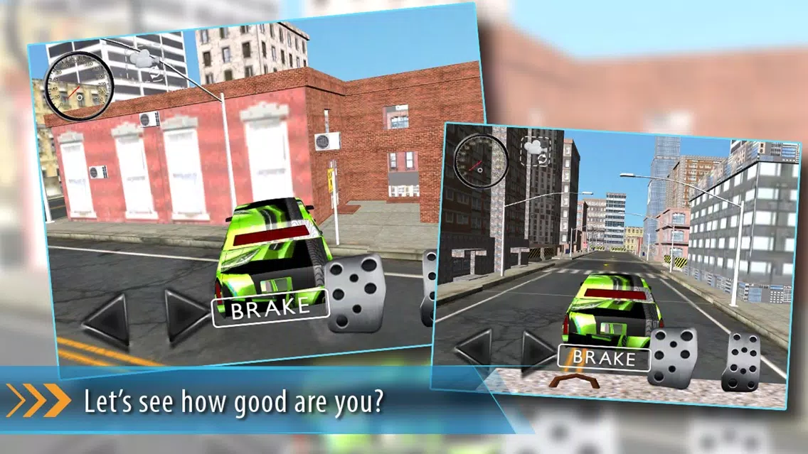 Tangkapan skrin Precision 3D Car Parking-Street Parking Vehicle Test Drive and Transporter Truck Simulator