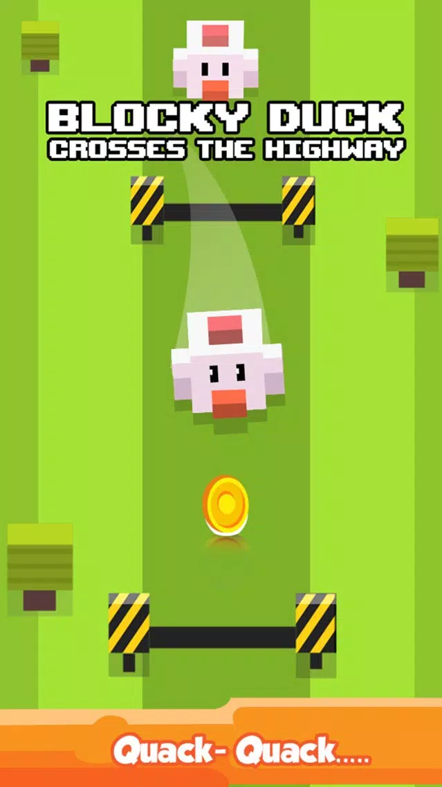 Captures d'écran de Blocky Duck Crosses the Highway – Endless Tiny Bird Escape