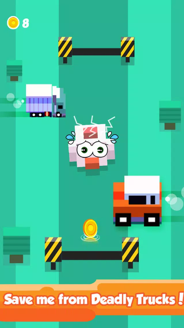 Captures d'écran de Blocky Duck Crosses the Highway – Endless Tiny Bird Escape