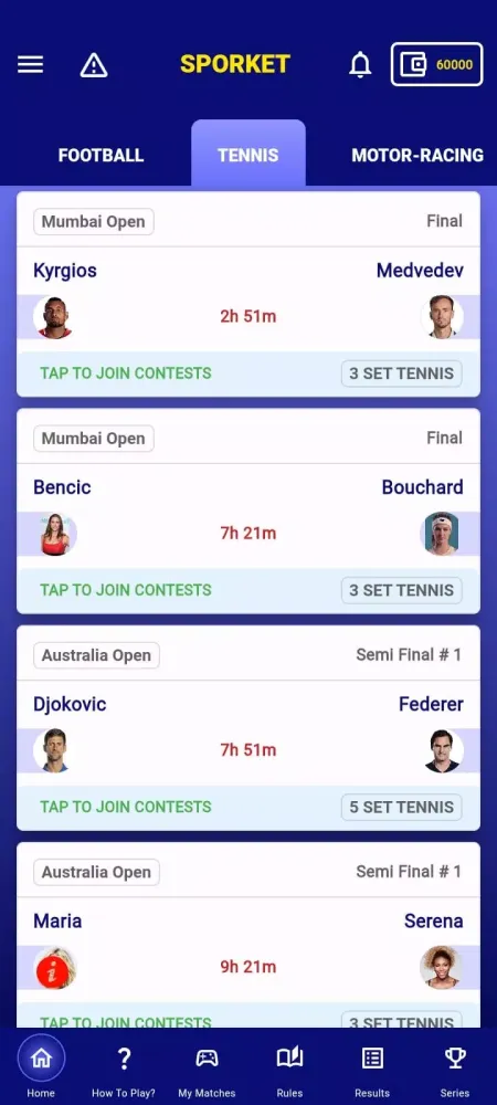Sporket: Multi-Sports Fantasy Screenshots