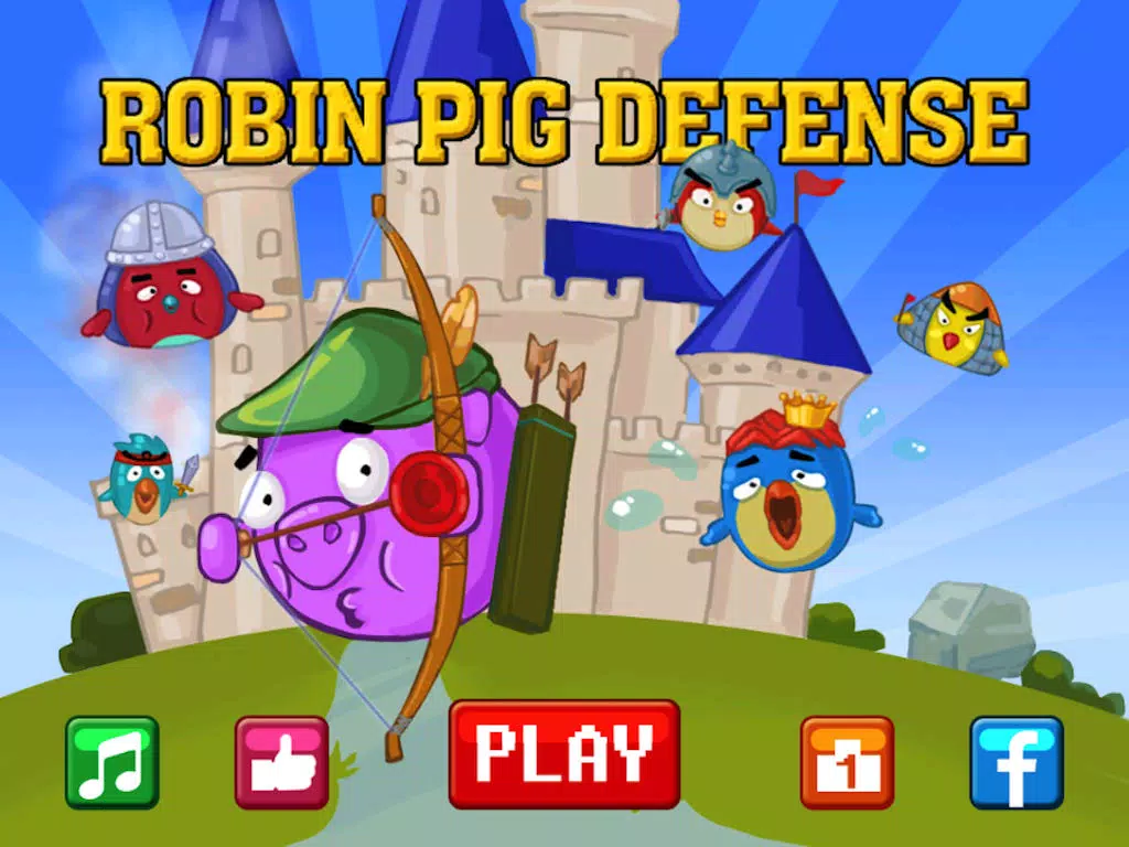 Tangkapan skrin Robin Pig Defense iPad 
