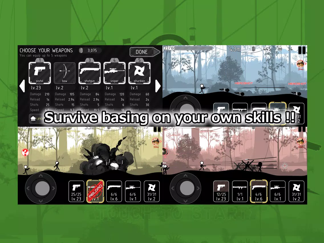Capturas de pantalla de Stickman Striker iPad 