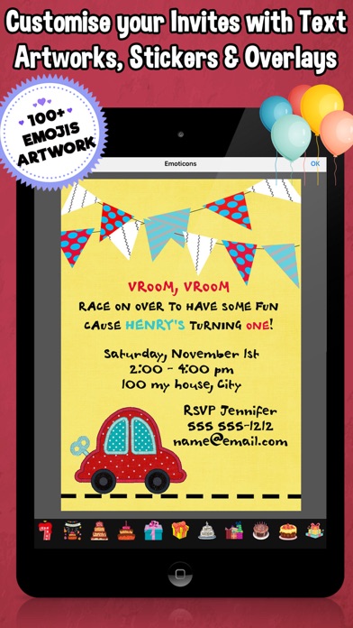Happy Birthday Invitations For Kids Party Screenshots