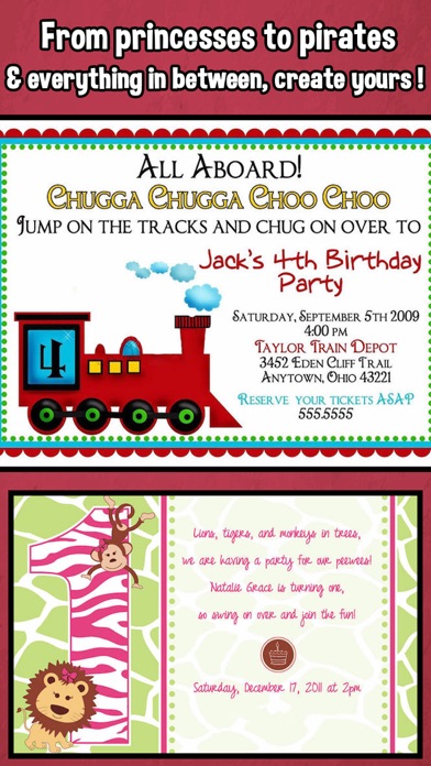 Happy Birthday Invitations For Kids Party Screenshots
