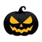 Black Pumpkin Halloween Sticker for iMessage