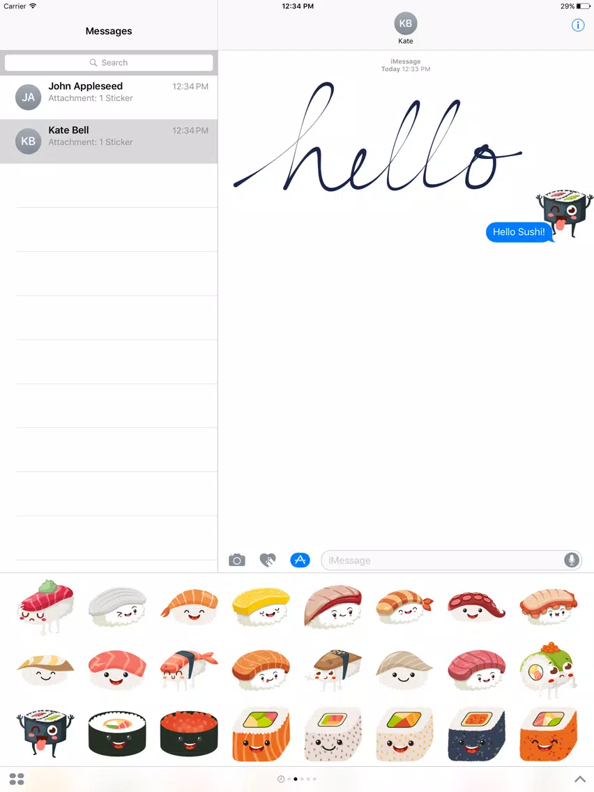 Sushi Stickers for iMessage #5 iPad سکرین شاٹس