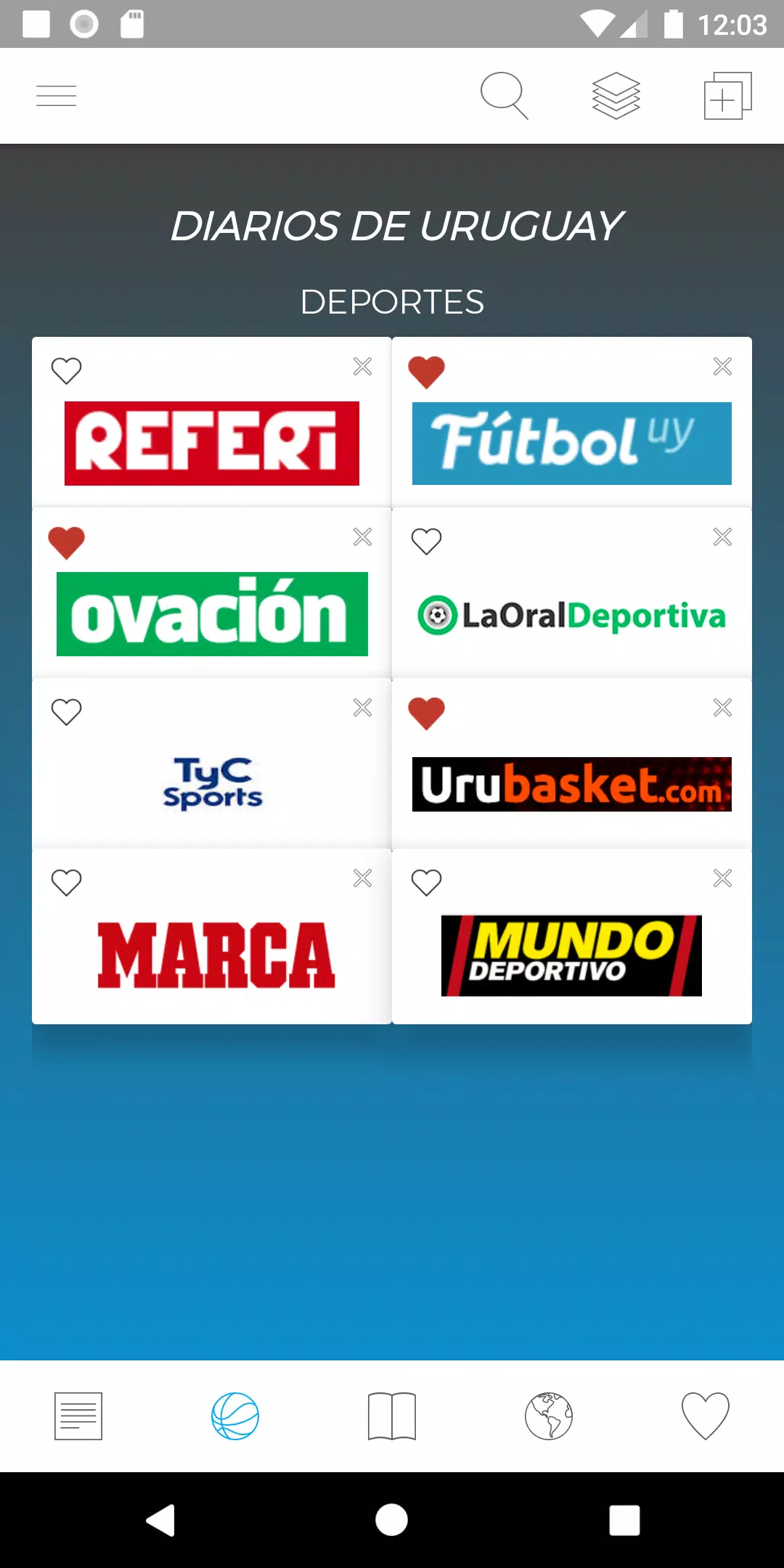 Tangkapan layar Diarios Uruguayos