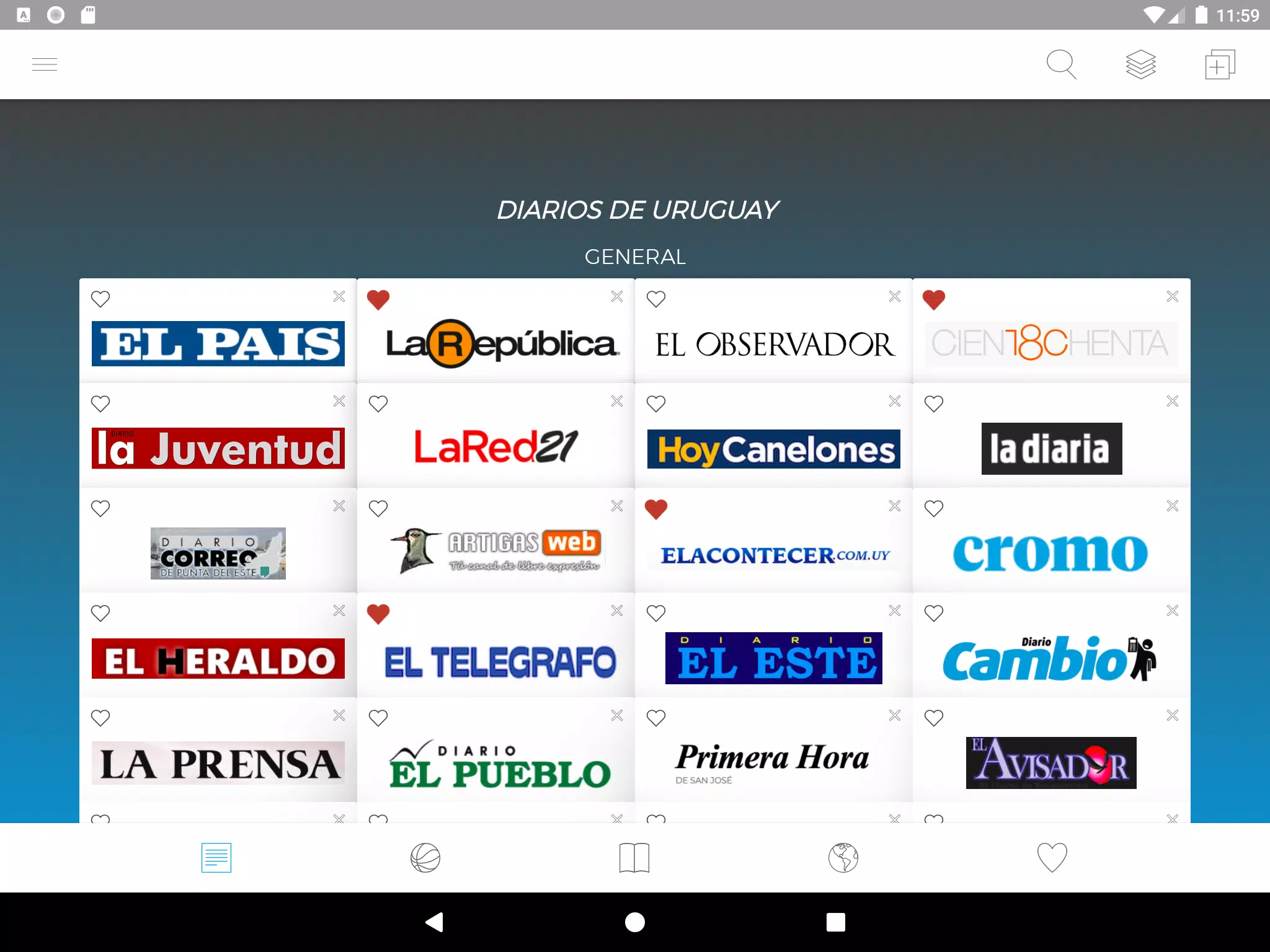 Tangkapan layar Diarios Uruguayos