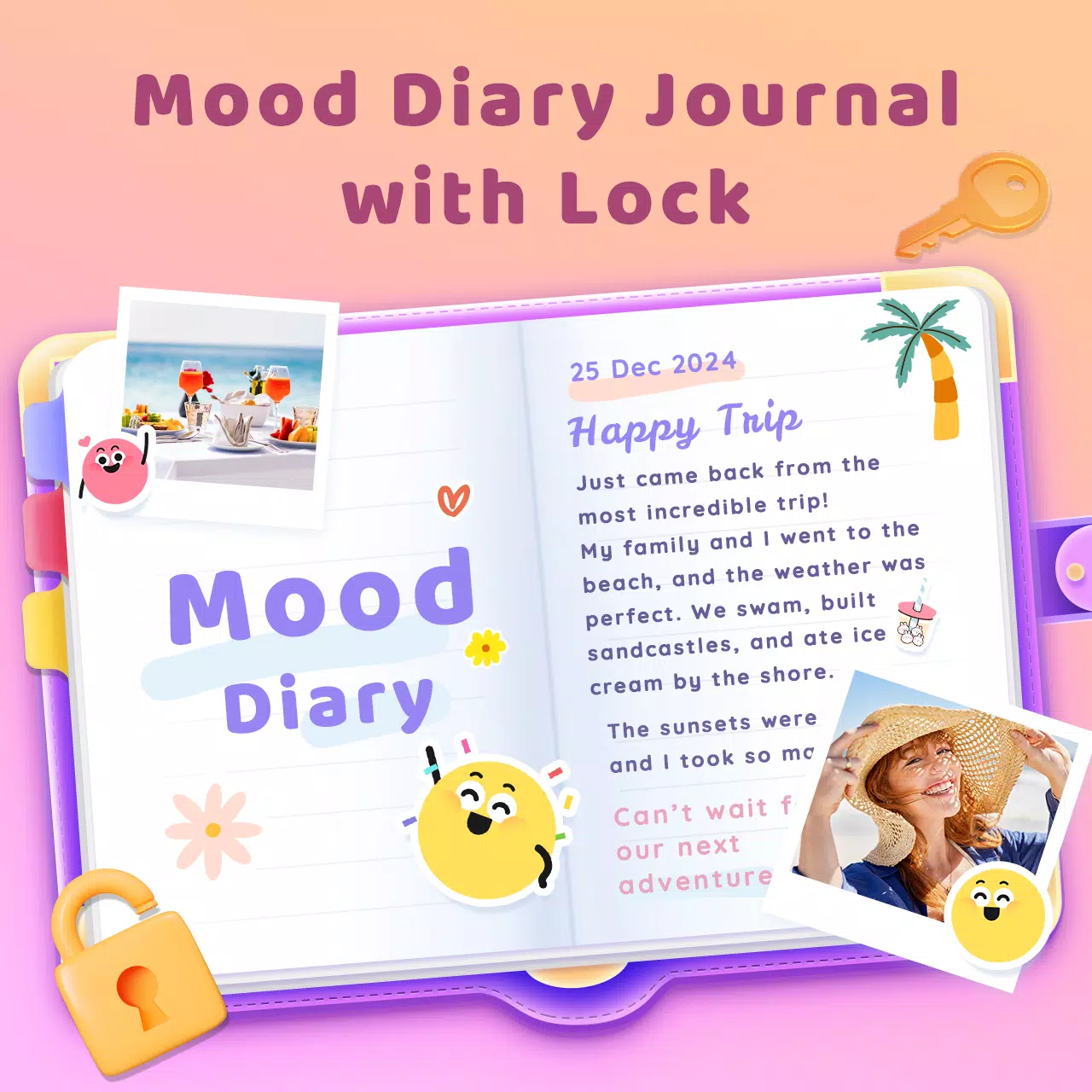 My Diary With Lock: Mood Diary Screenshots