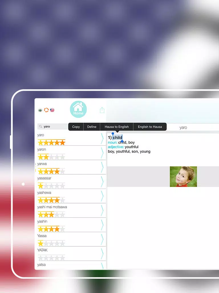 Offline Hausa to English Language Dictionary iPad Screenshots