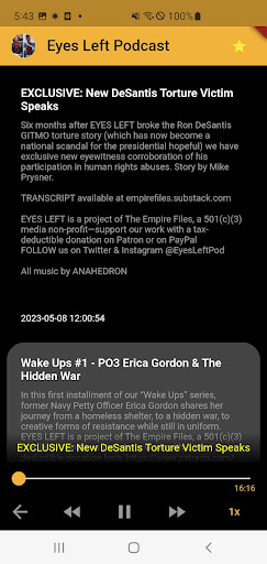Ratpoison Podcast player Screenshots